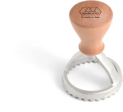 Obrázok produktu pre Forma na ravioli a sušienky, okrúhla, priemer 48 mm, vyrobená z masívneho dreva a hliníka