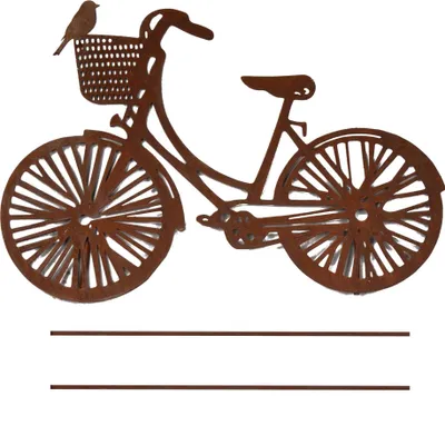 Produktbild von UNUS Garden Fahrrad Gartenstecker, Hollandrad Gartendeko Rostoptik, Roststecker
