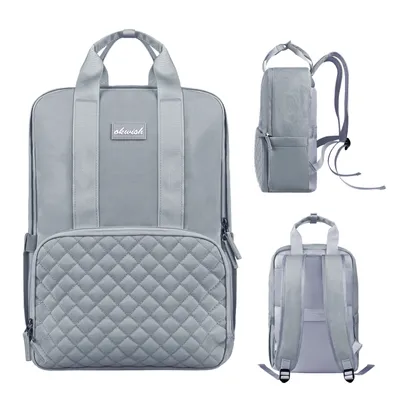 Produktbild von OKWISH Rucksack Damen & Herren - Daypack mit 15.6 Zoll Laptopfach - Rucksäcke für City Schule Business - Schulrucksack Mädchen Teenager - Wasserabweisend grau