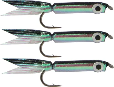 Produktbild von Silver Minnow Lure schwarz 3 Stück 4,5cm Forellenköder
