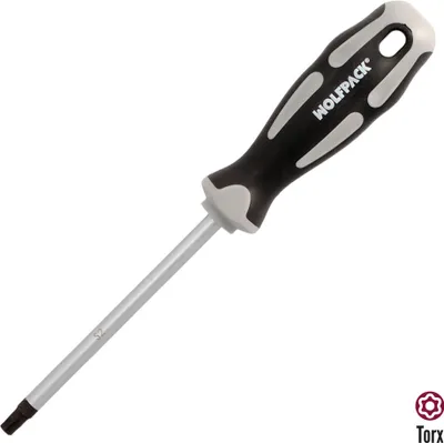 Produktbild von Wolfpack Destornillador Torx Inviolable Acero S2 Mango TPR Bimaterial. Medida T40 x Ø 8,0 x 125 mm., 140 g