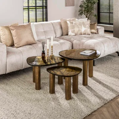 Produktbild von Hoyz Collection - Couchtisch Eclipse S - Gold Antik Finish