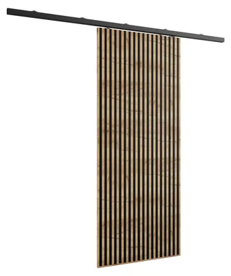 Produktbild von KIER FURNITURE Schiebetür Komplettset BELMO Sliding Door, Raumteiler Schiebetür Eiche Craft Gold 86x205x1,6 cm