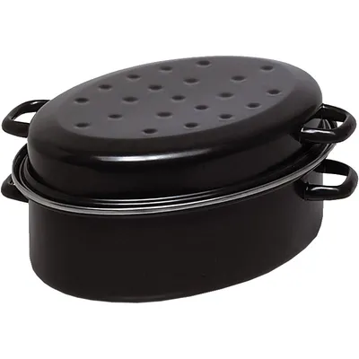 Produktbild von Krüger Gourmetbräter mit Tropfdeckel schwarz-matt 38 cm