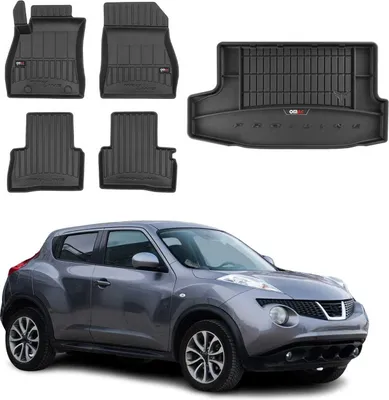 Image de Kit Tapis de Sol et Coffre pour Nissan Juke 2010-2019 Caoutchouc TPE Noir