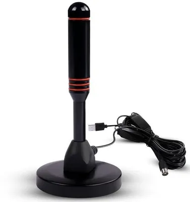 Immagine prodotto di Amplificatore per antenna TV DVB-T2 - Portatile - Base magnetica compatta - Ricezione a 360° - Supporta 4K e 1080p