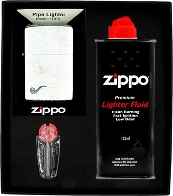 Produktbild von ZIPPO Feuerzeug PIPE CHROME BRUSHED Geschenkset Nr. 1