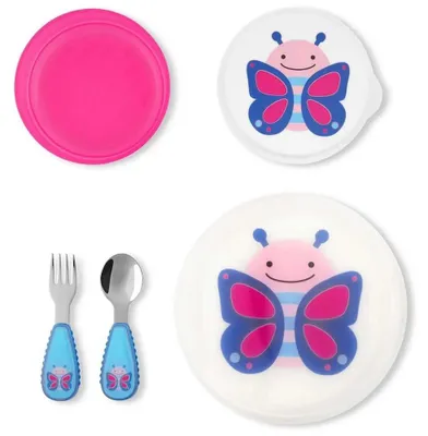 Produktbild von Skip Hop Zoo Table Ready Mealtime Unicorn Besteckset Rosa Rosa One Size