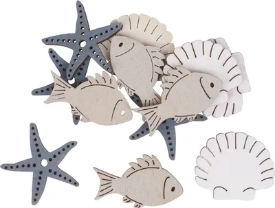 Produktbild von Streuteile Maritim "Milow", 12 Stück, 2,5 - 3,5 cm