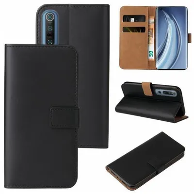 Produktbild von Kunstleder Flip-Hülle für Smartphones - Farbe: Schwarz - Modellkompatibilität: Für Xiaomi Mi 10