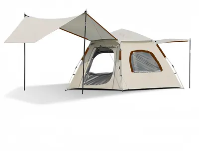 Produktbild von Sonnenschutz Zelt Outdoor Camping Pavillon 2-in-1 Automatik Schnellaufbau Wasserdicht Oxford 210x210x145cm für 3 Personen