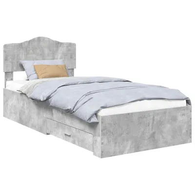 Imagen del producto de Estructura de cama con cajón Gris Concreto 90 x 200 cm