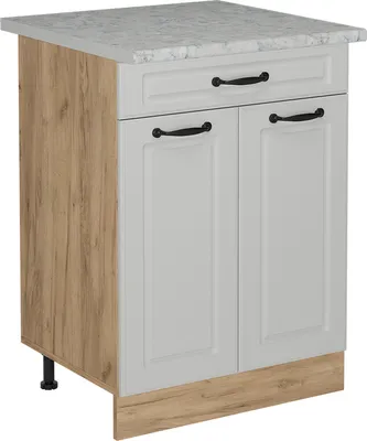 Produktbild von Küchenunterschrank Vicco R-Line Weiß Landhaus 60 cm AP Marmor, Model 53318