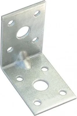 Produktbild von 50 Winkel Winkelverbinder Lochplattenwinkel mit Sicke 50 x 50 x 35 x 2,0 mm