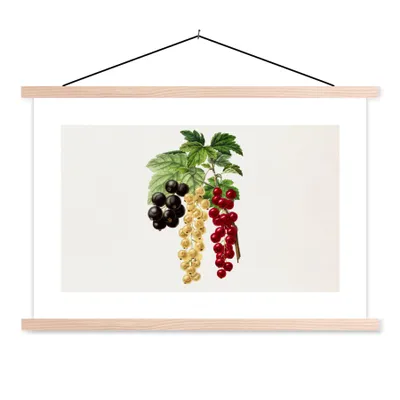 Produktbild von MuchoWow® Textilposter Lebensmittel - Beeren - Obst 60x40 cm mit holzfarbenen Rahmen - Bilder