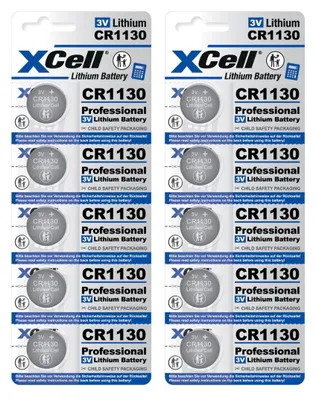 Zdjęcie produktu dla 10x litowe ogniwo guzikowe XCell CR1130 (2x blister po 5 sztuk)