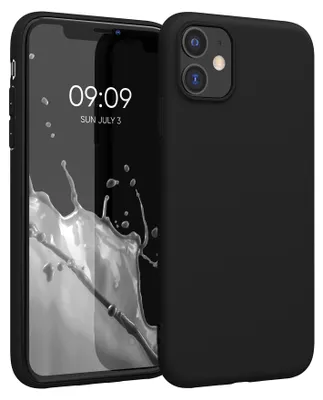 Produktbild von kwmobile Handyhülle für Apple iPhone 11 Hülle - TPU Case - Kabelloses Laden - Schutzhülle Cover in Schwarz matt