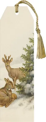 Obrázok produktu pre Knižní záložka Green & White Christmas Deer