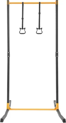 Imagen del producto de Barra de dominadas independiente, torre de entrenamiento multifuncional, capacidad de carga de 400 kg, barra de dominadas con agarres antideslizantes, altura ajustable de 160-215 cm, estación de flexiones en forma de H para uso doméstico, equipo de entrenamiento de fuerza