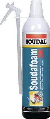 Produktbild von SOUDAL 2K-Türzargenschaum SOUDAFOAM 400 ml B2 grün mit Einweghandschuhen