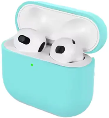 Image de Coque bleu ciel pour AirPods 3 – Étui compatible avec les AirPods 3 – Coque de protection en silicone – Étui pour Airpods – Compatible avec les Apple AirPods 3 – Turquoise – CHPN