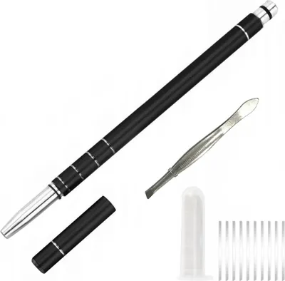 Zdjęcie produktu dla Brzytwa razor ołówek fryzjerski do konturowania zarostu włosów brody w kolorze czarnym