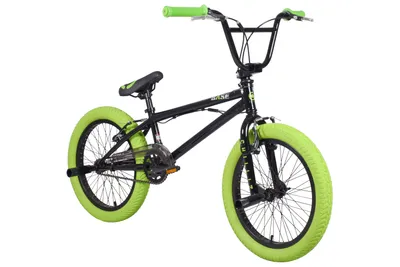 Produktbild von CHILLIZ BMX Freestyle 20 Zoll XB.01 schwarz-grün Kinder Erwachsene V-Brake 360° Rotor