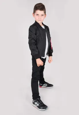 Produktbild von Alpha Industries MA-1 TT Kids coole Bomberjacke für Kinder Black
