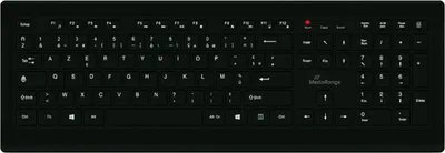 Produktbild von MediaRange Tastatur kabelgeb. ultraflachen Tasten (FR) sw