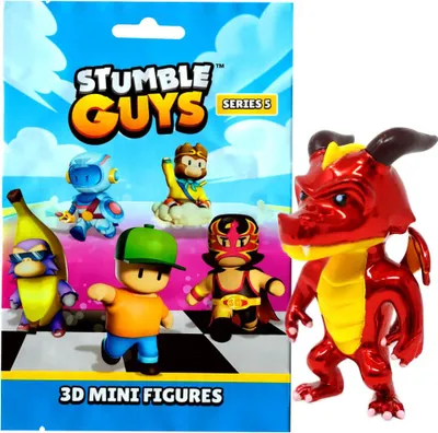 Produktbild von Stumble Guys 3D Sammelfiguren Serie 5 - Chrome - Figur 22. Inferno Dragon (Chrome)