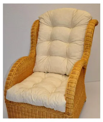 Produktbild von Polster / Kissen / Ersatzpolster für Rattan Ohrensessel / Rattansessel, Farbe beige