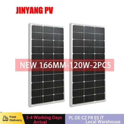 Obrázok produktu pre Solárny panel - Solárne panely - Solárne články - Súprava solárnych panelov - Monokryštalický - 120 W - Výstup 18 V
