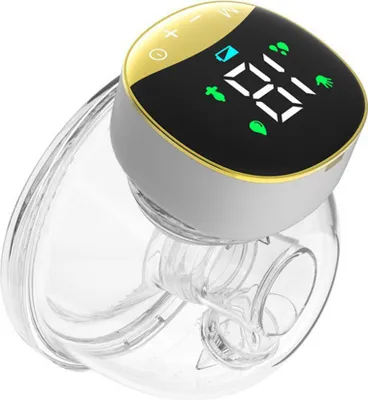 Zdjęcie produktu dla Laktator elektryczny, przenośny, bezdotykowy z wyświetlaczem LCD, ładowalny laktator z 4 trybami i 12 stopniami, pojemność 180 ml, bez BPA