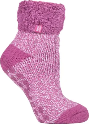 Produktbild von Heat Holders 1 Paar Damen Bettsocken mit ABS Stopper | Antirutsch Kuschelsocken