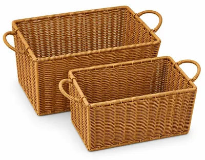 Immagine prodotto di Set di 2 cesti portaoggetti con intreccio naturale