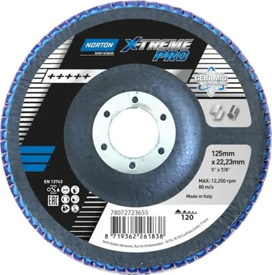Produktbild von Saint Gobain Norton Clipper Fächerscheibe X-Treme Pro 125 mm P120