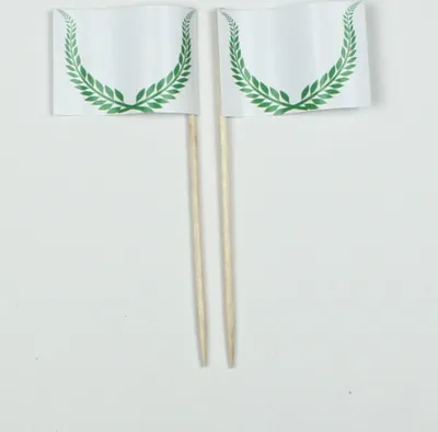 Produktbild von Party-Picker Flagge Jubiläumskranz Blanko Jubiläum Papierfähnchen in Spitzenqualität 25 Stück Beutel