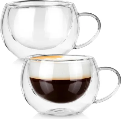 Produktbild von Vilde | Thermogläser - 2 Stück - 280 ml - Doppelwandige - Für Kaffee und Tee - Aus Glas - Hitzebeständig