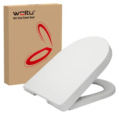 Produktbild von WOLTU Toilettendeckel WC Deckel Sitz Absenkautomatik, Kunststoff, Fast Fix/Schnellbefestigung, Softclose Scharnier D-Form