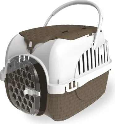 Image de Bama Pet Transportbox 59x38x37 cm Taupe/Wit