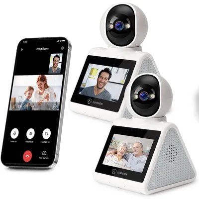 Produktbild von LUVISION 2er Set PTZ Gegensprechkamera Video Anruf Kamera Telefonkamera WLAN Überwachungskamera Senioren Baby Überwachung Autotracking 4MP