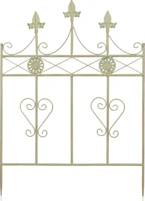 Produktbild von Moritz Rankgitter bodennah 70 x 51 cm Zaun Zaunelement weiß als Stütze für Pflanzen Rankhilfe Metall Deko