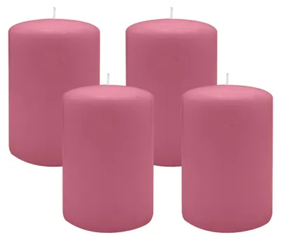 Produktbild von Flachkopf-Stumpenkerzen Antique Pink 60 x Ø 50 mm, 4 Stück
