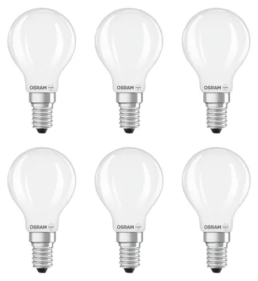 Produktbild von Osram E14 LED Kugellampe P45 6,5W 806lm 4000K 230V 45mm 6 Stück