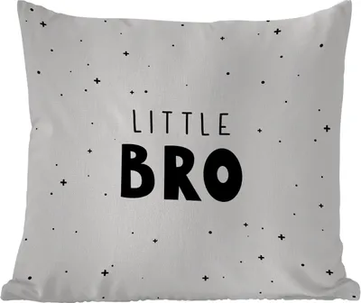 Produktbild von MuchoWow® Outdoor Kissen - Sprichwörter - Kind - Jungen - Kleiner Bruder - Zitate - 50x50 cm - Wetterfest - Lounge Kissen - Komfortabel - Kissen mit Bild