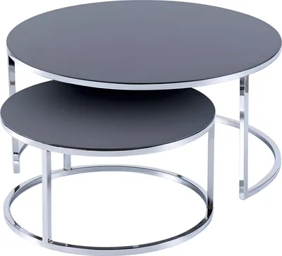 Image de Table basse grise moderne en acier inoxydable