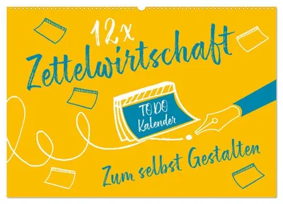 Produktbild von 12 x Zettelwirtschaft - Bastelkalender (Wandkalender 2027 DIN A2 quer), CALVENDO Monatskalender