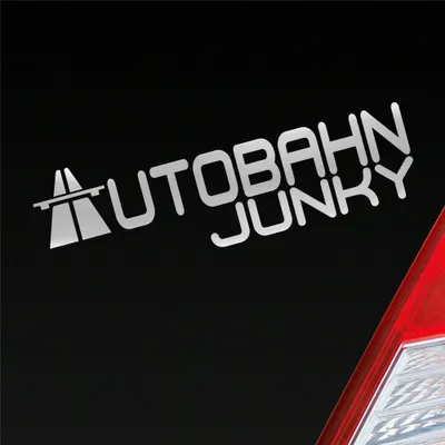 Produktbild von Auto Aufkleber Autobahn Junky Tuning Racing 15x5 cm Silber Sticker Heckscheibenaufkleber
