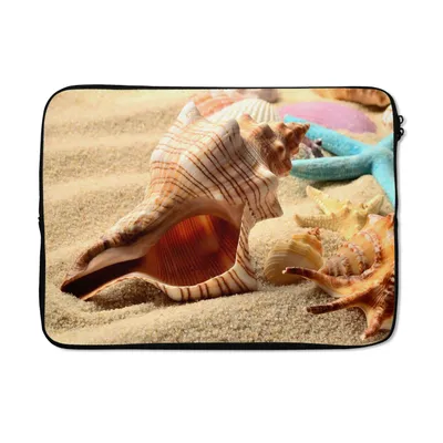 Produktbild von MuchoWow® Laptop Hülle 14 ZollSeesterne - Muscheln - Sand - Strand Laptoptasche - Laptoptasche - Stoßsicher - Schutzhaube