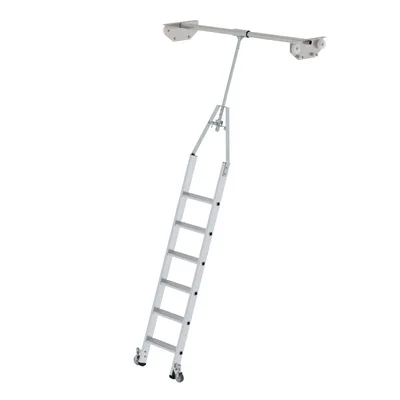 Produktbild von MUNK Aluminium-Regalleiter für Doppelregal drehbar 6 Stufen